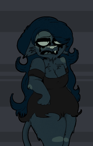 A witch cat just, freaking standing there.